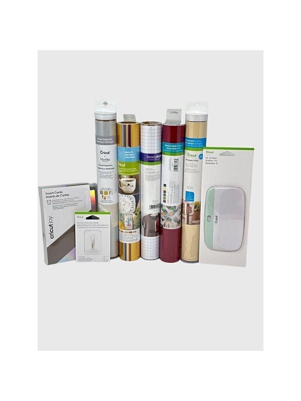 Cricut Craft Lot Vinyl Accessories Blade Mixed Materials Sampler HTV Gift Cards